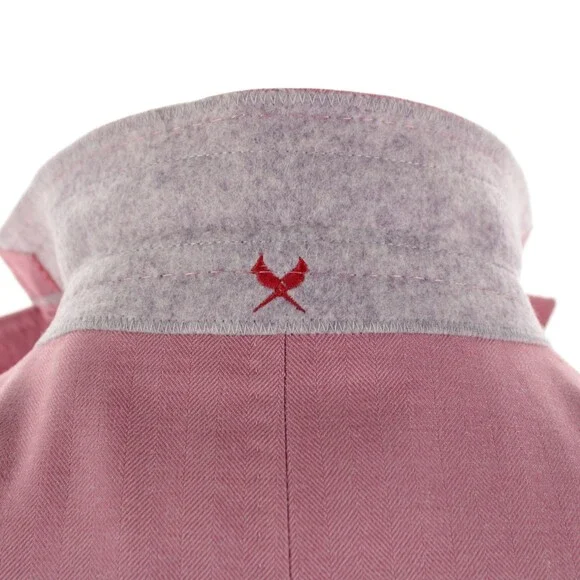 Cardinal of Canada NWT Wool / Silk Sport Coat Size 42S US In Pink Herringbone